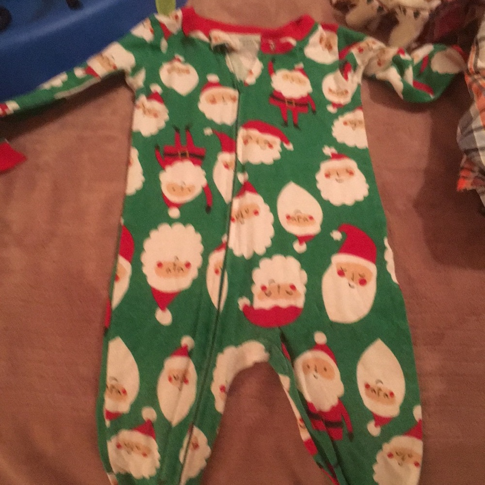 Santa pjs with footies